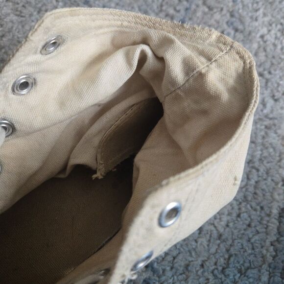 Vintage White Converse Shoes Mens 13 All Star High Tops Made In USA - Picture 8 of 15